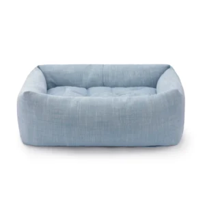 Chambray Blue Bolster Dog Bed