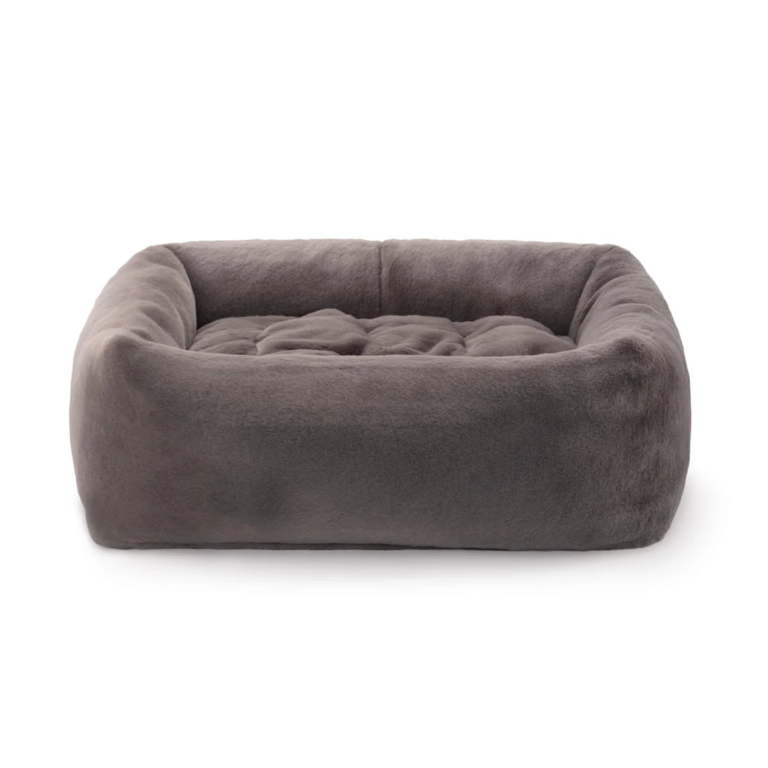 Bolster-Bed_Smokey-Grey-Faux-Fur_Front
