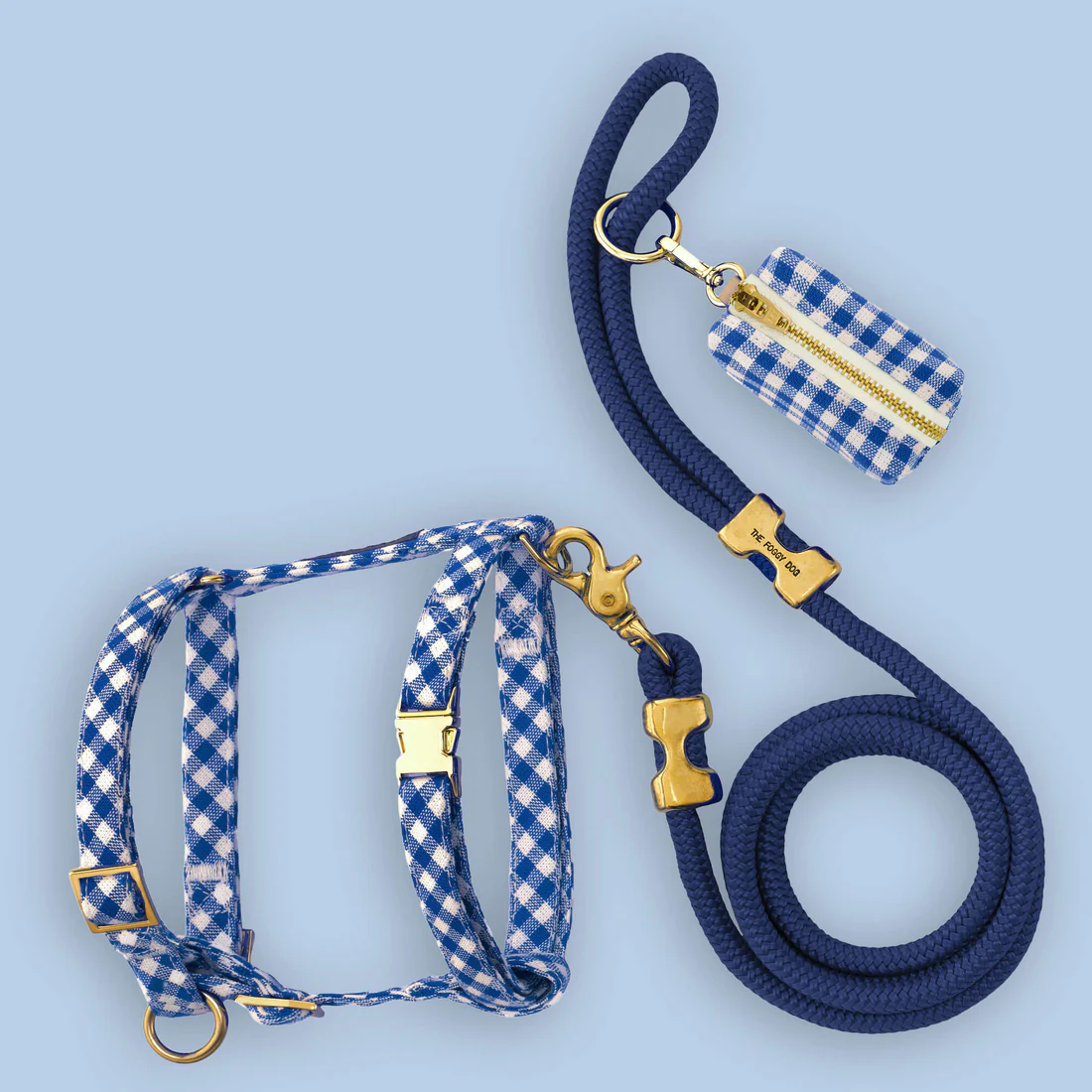 Core-25_LakeBlue-Gingham_Harness_Walkset-Color_LakeBlueGinghamBag