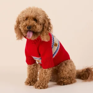 Reindeer Fair Isle Dog Sweater